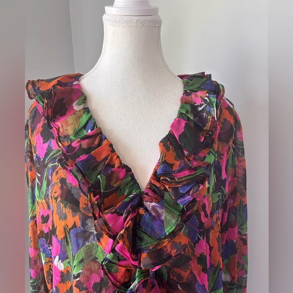 Misa Floral Ruffle Blouse - Multicolor - Picture 6 of 8